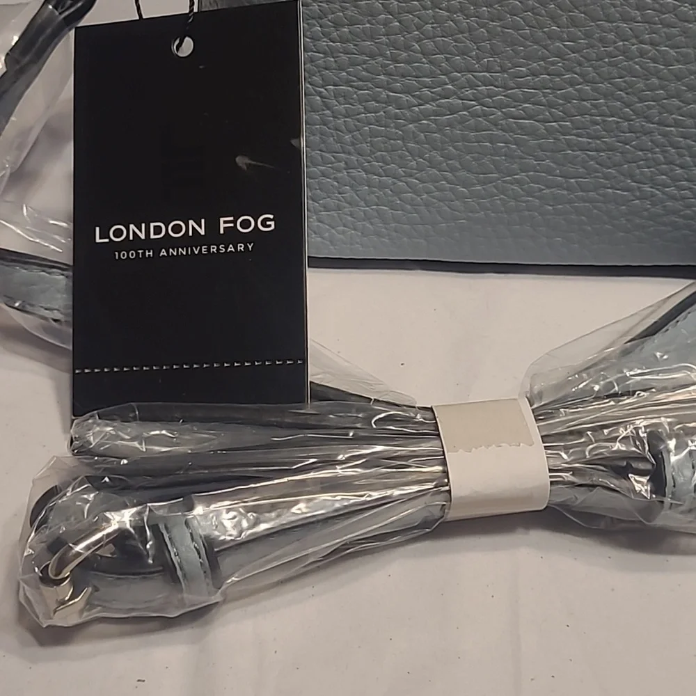 NWT London Fog Women's Ellie Dome Crossbody Bag Color Denim Blue - Picture 5 of 10